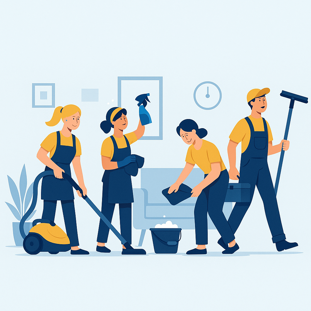 Wetmore Cleaning team illustration